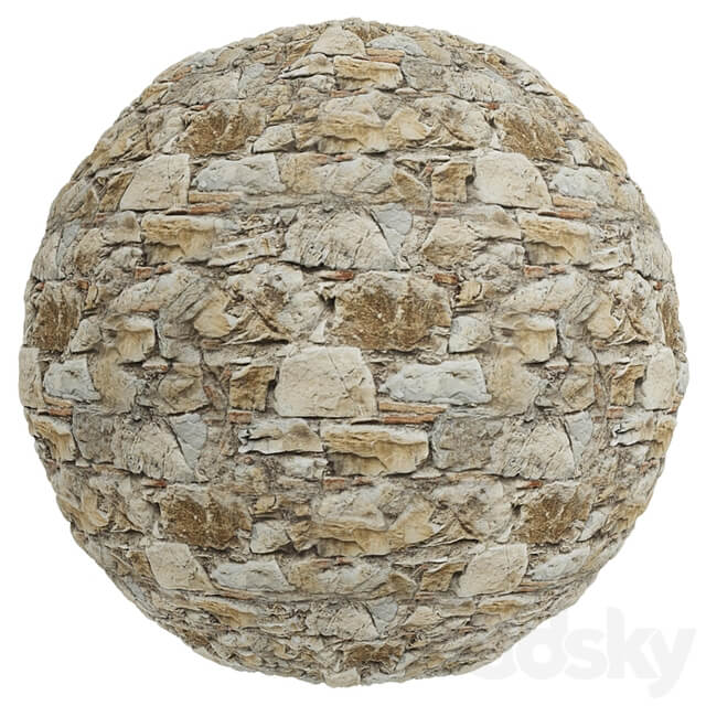 FB760 Natural Stone Wall Sample | 3MAT | 4K | seamless | PBR