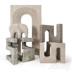 A set of sculptural decor in the architectural style. 