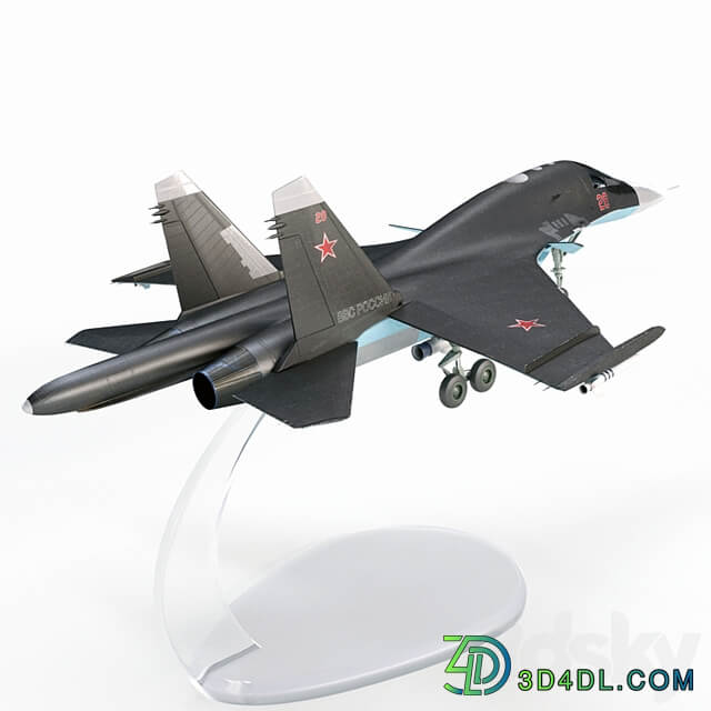 Plastic model of the SU 34 aircraft