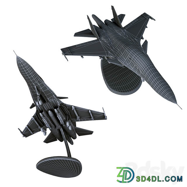 Plastic model of the SU 34 aircraft
