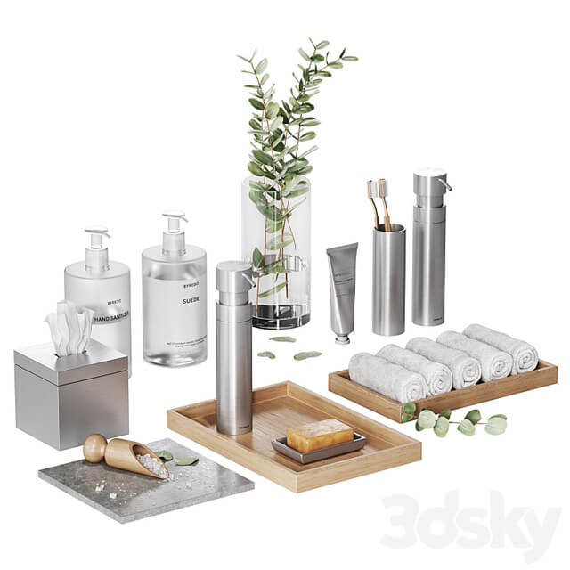 Minimalist bathroom accessories