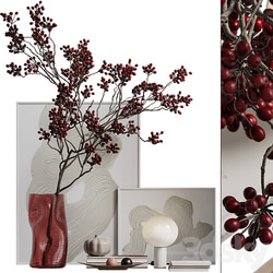 Branches with berries decor set 