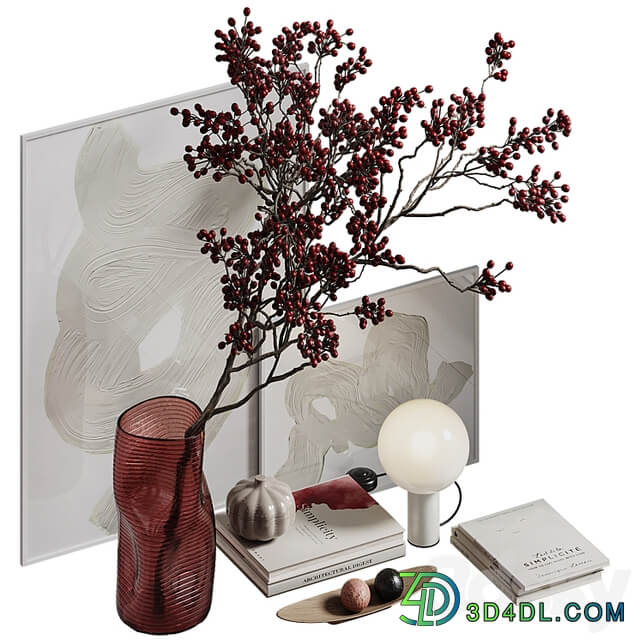 Branches with berries decor set