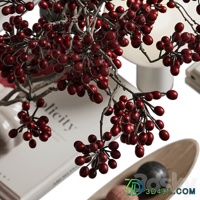 Branches with berries decor set