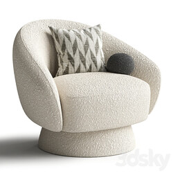 Sillon en tejido boucle Ted 