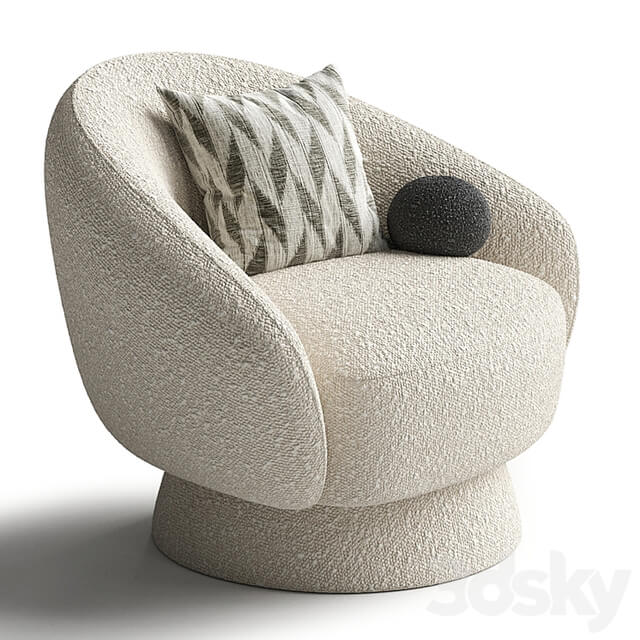 Sillon en tejido boucle Ted