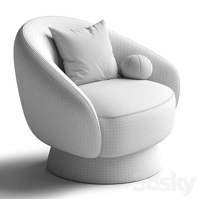 Sillon en tejido boucle Ted