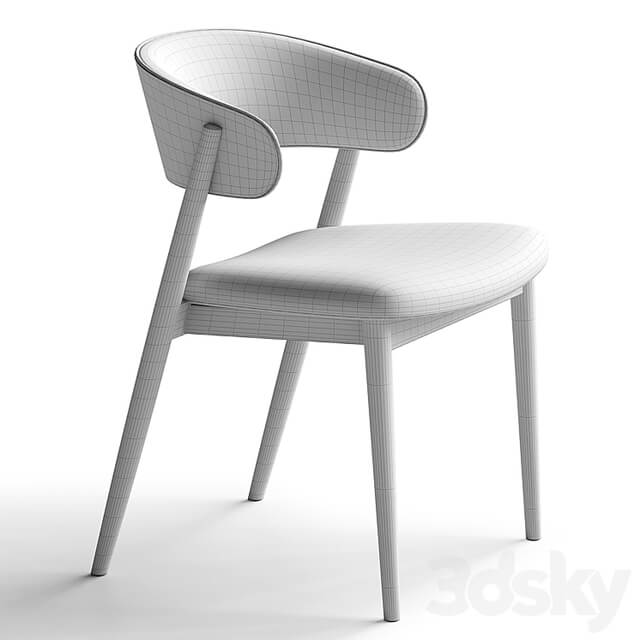 Chair Siena beige brown fabric solid beech natural