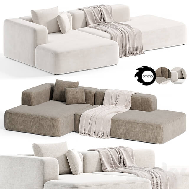 Stone Modular Sofa 2 by Tamamm
