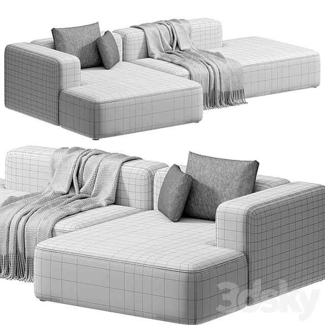 Stone Modular Sofa 2 by Tamamm