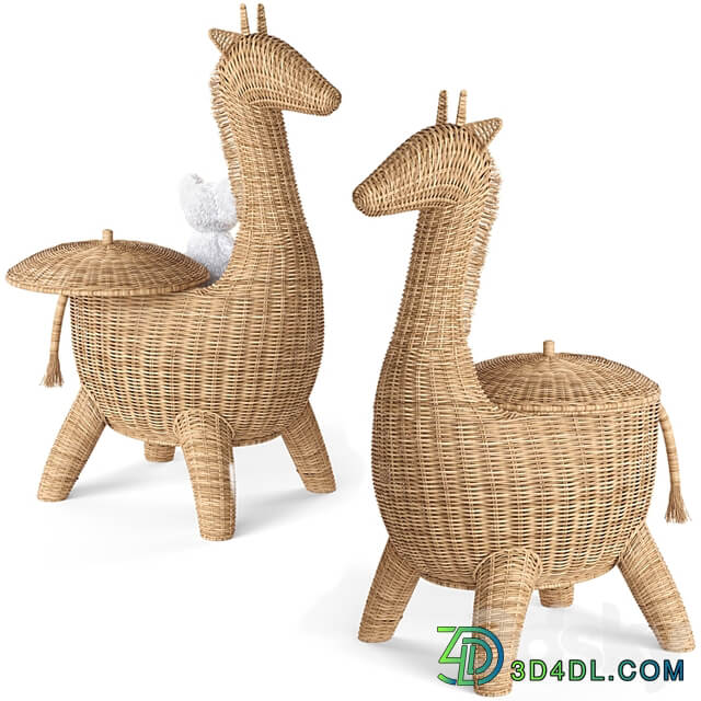 RATTAN ANIMAL BASKET GIRAFFE Restoration Hardware