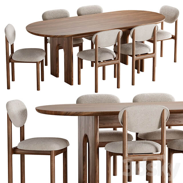 Bult table and chair