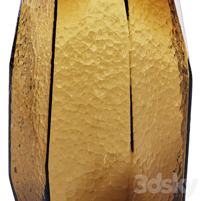 Bezel Vase Amber