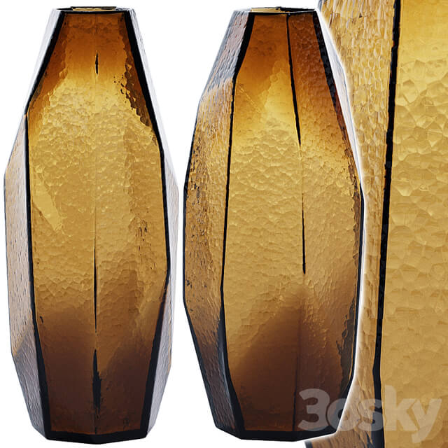 Bezel Vase Amber