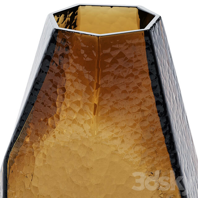 Bezel Vase Amber