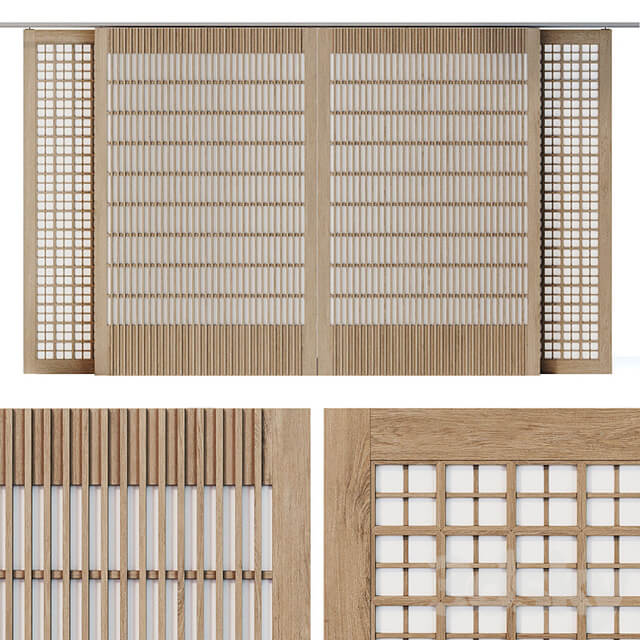 Sliding partition Japandi