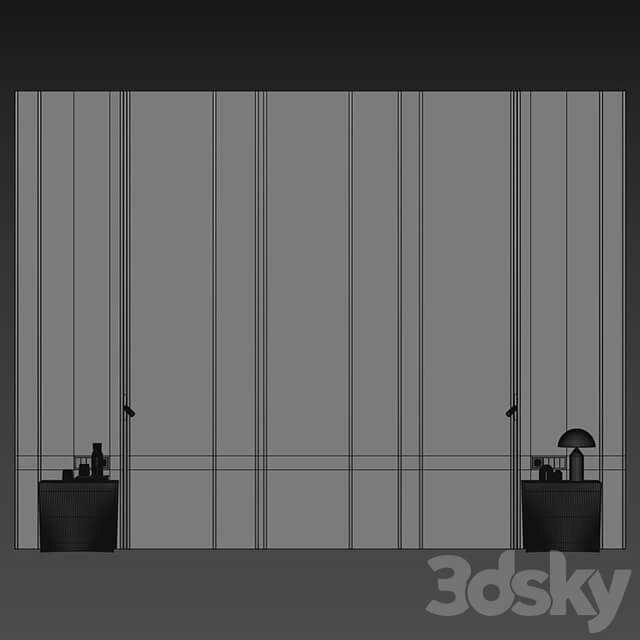 Headboard 002 | bedroom headboard | Wall composition
