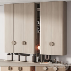440 furniture for children 04 cupboard with toys and decor in 3 colors 