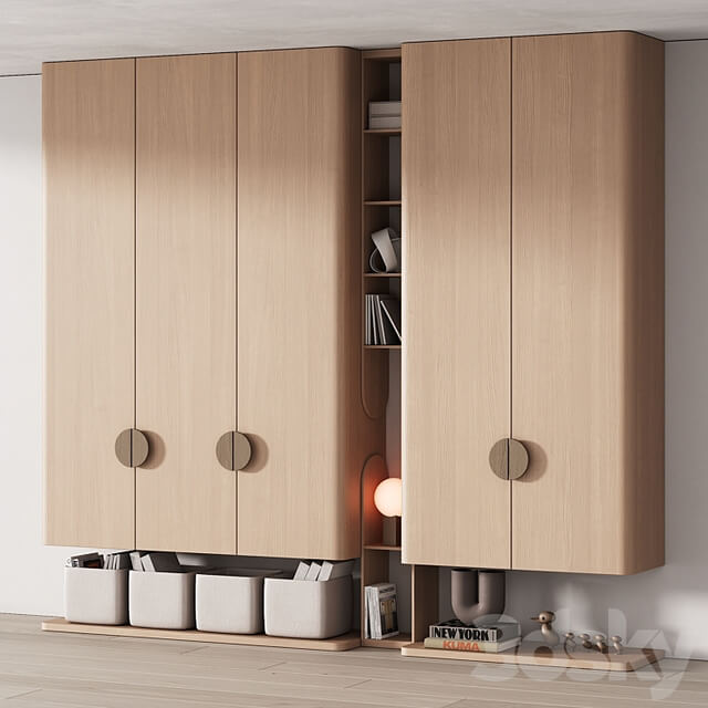 440 furniture for children 04 cupboard with toys and decor in 3 colors