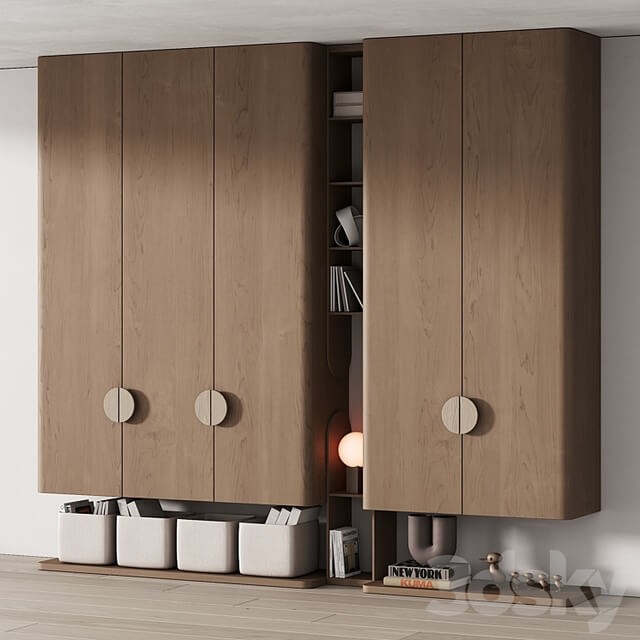 440 furniture for children 04 cupboard with toys and decor in 3 colors
