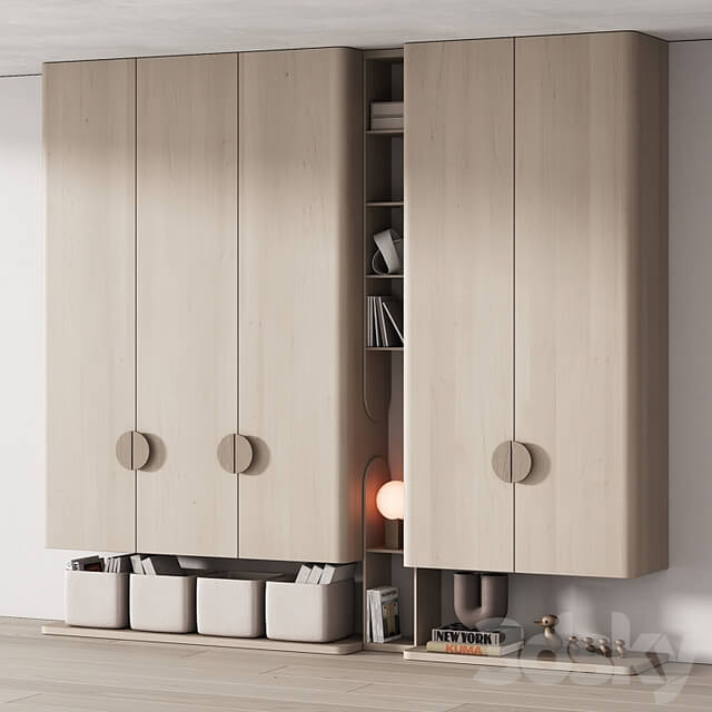 440 furniture for children 04 cupboard with toys and decor in 3 colors