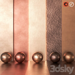 5 in 1 Copper Metal Pack Textures & Materials 4K Seamless Vol 1 