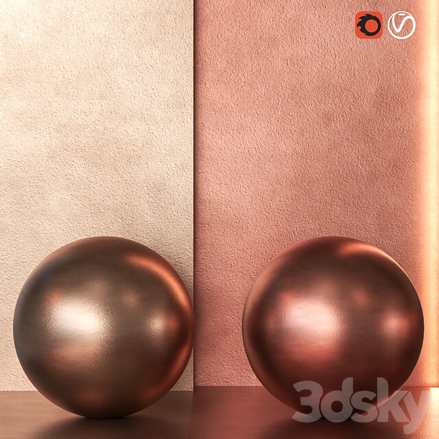 5 in 1 Copper Metal Pack Textures & Materials 4K Seamless Vol 1