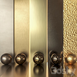 5 in 1 Brass Metal Pack Textures & Materials 4K Seamless Vol 1 