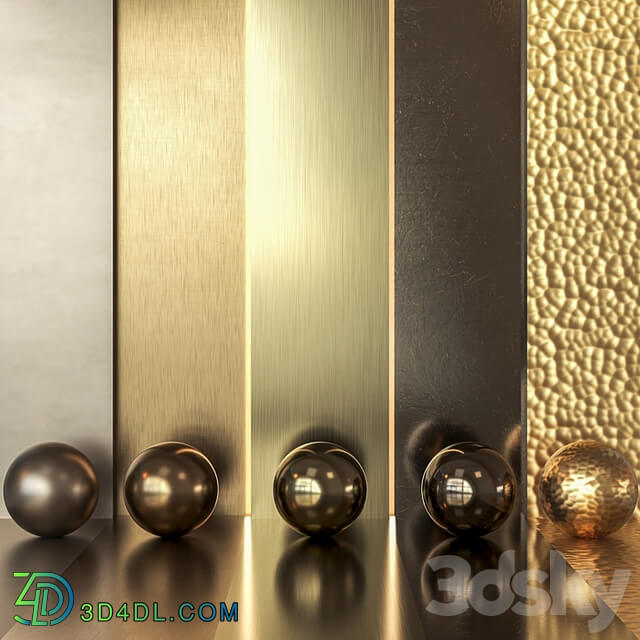 5 in 1 Brass Metal Pack Textures & Materials 4K Seamless Vol 1