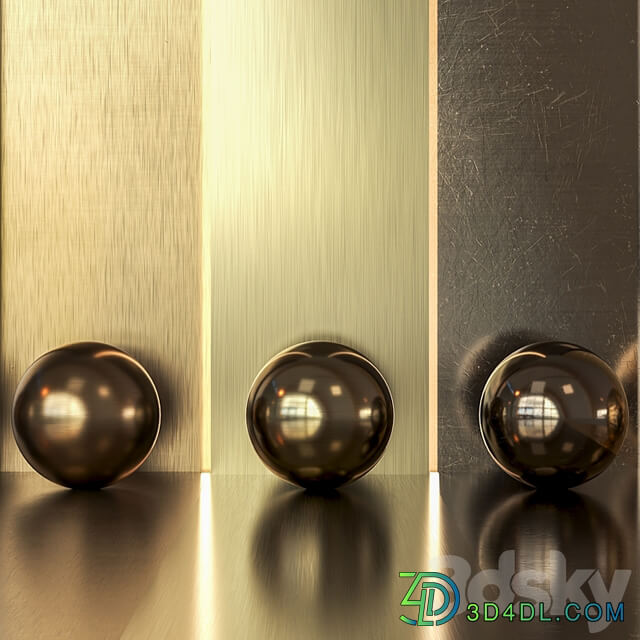 5 in 1 Brass Metal Pack Textures & Materials 4K Seamless Vol 1