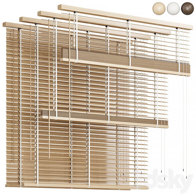 Wooden blinds 03, Folding wooden blinds