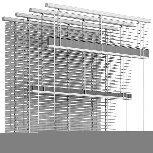 Wooden blinds 03, Folding wooden blinds