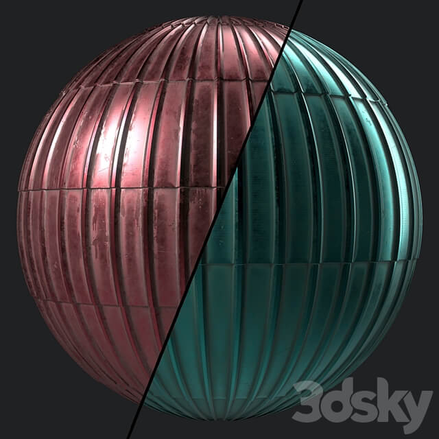Roof Tile Materials 94 Metal Roofing By Snow | Sbsar, Seamless, Pbr, 4k