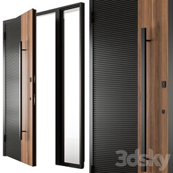 Wooden Front Door Set 93 