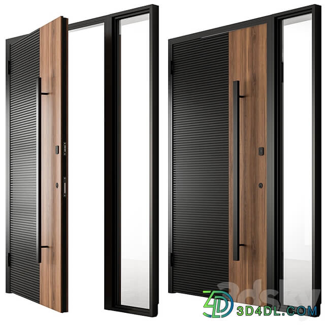 Wooden Front Door Set 93
