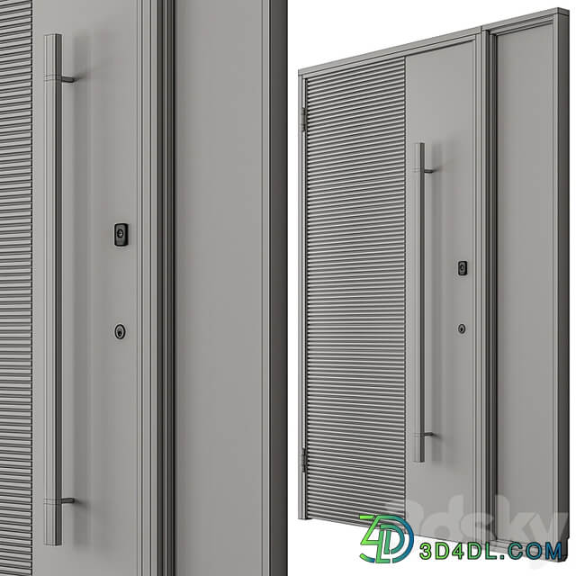 Wooden Front Door Set 93