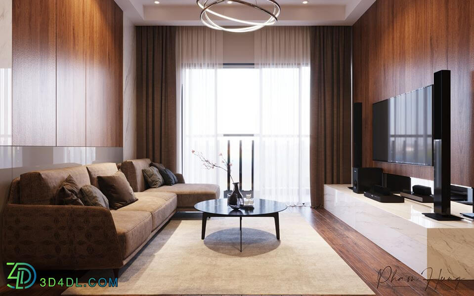 3D Interior Apartment 62 Scene File 3dsmax By PhamHung 