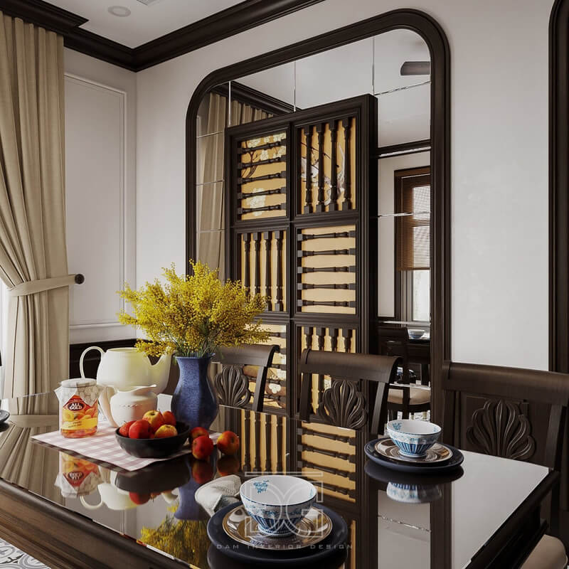  3D Indochine Kitchen - Diningroom Interior by Dam Thanh Hai