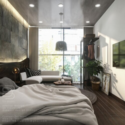 3D Interior Bedroom And WC 2 Scenes File 3dsmax By Pham Viet Dung  