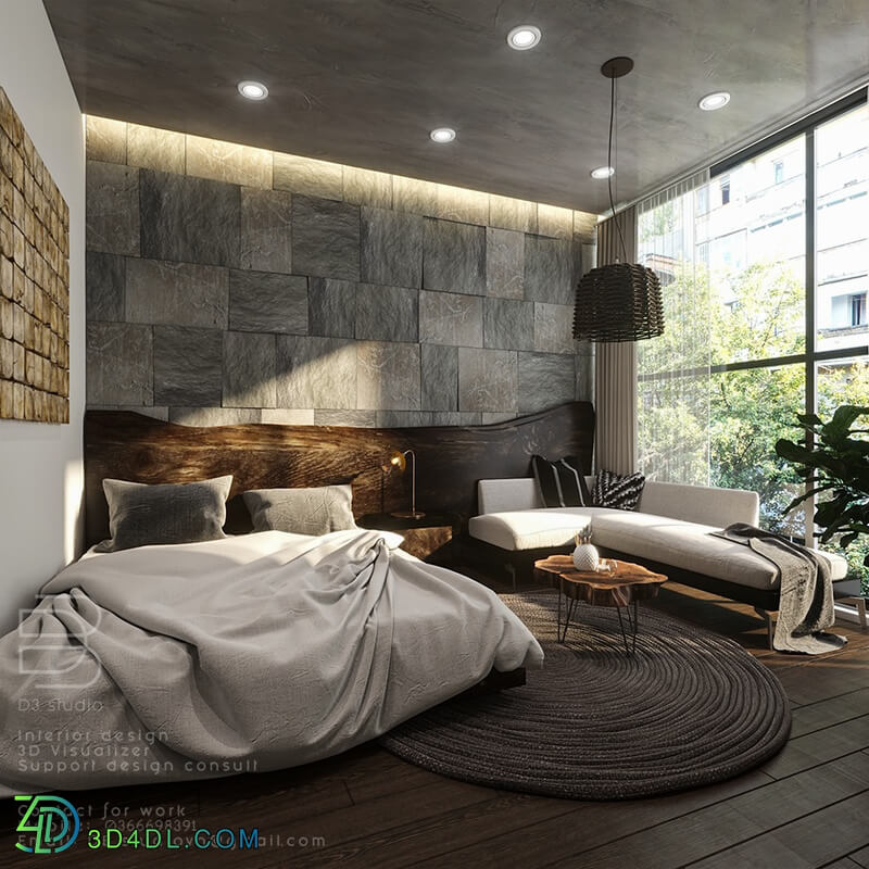 3D Interior Bedroom And WC 2 Scenes File 3dsmax By Pham Viet Dung 