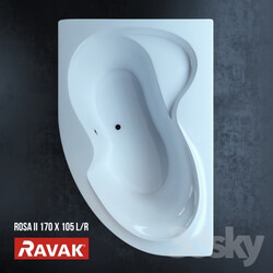 Bathtub Ravak Rosa II 170x105 L R 