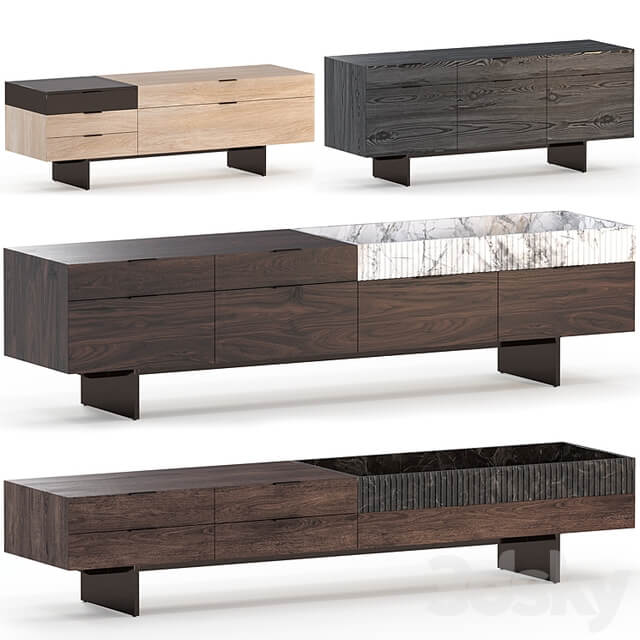 Series of bollards by Minotti, Superblocks collection