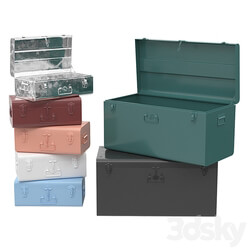 Set of metal chests, Denise 