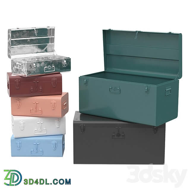 Set of metal chests, Denise