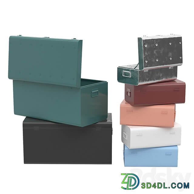 Set of metal chests, Denise