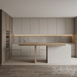 Modern corner kitchen with island 1 