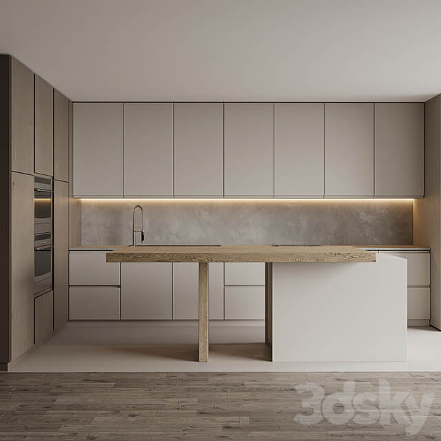 Modern corner kitchen with island 1