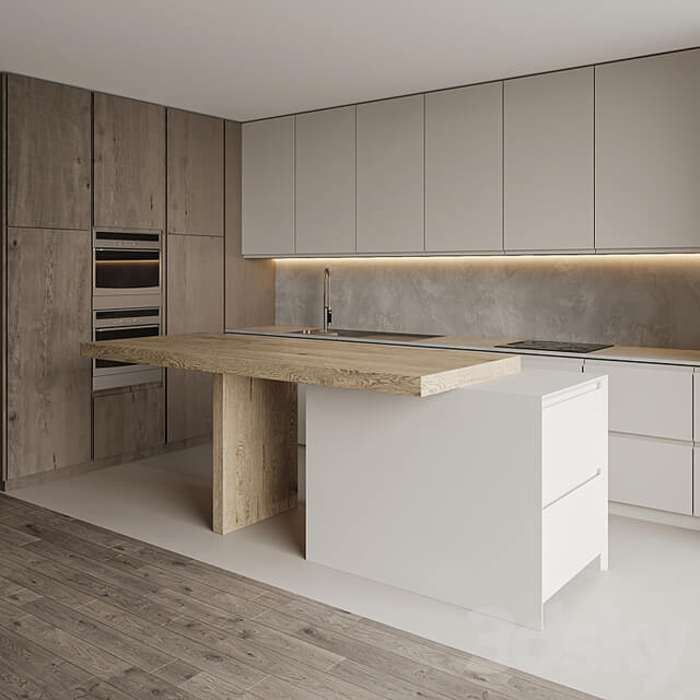 Modern corner kitchen with island 1