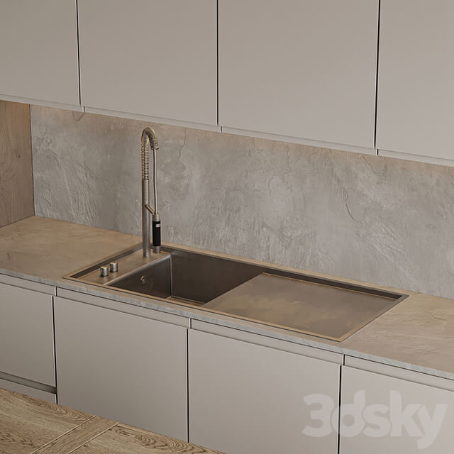 Modern corner kitchen with island 1