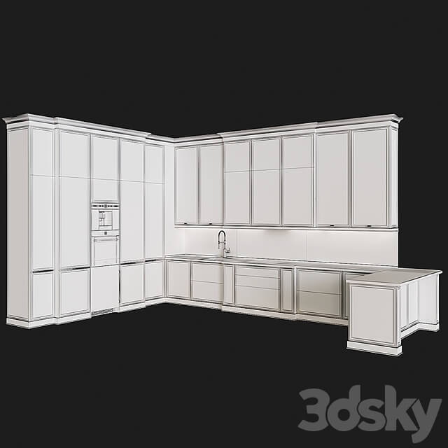 Neoclassical style kitchen 51
